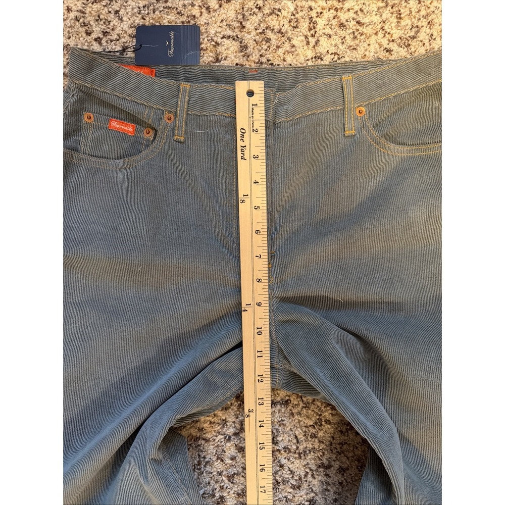 VINTAGE NEW Faconnable Straight Regular Fit Corduroy Jeans Sz 12 Blue - Picture 6 of 8